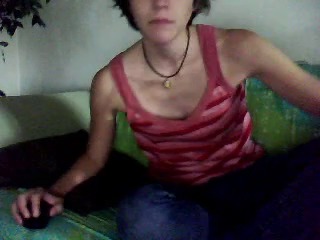 Showing my skinny body on a webcam