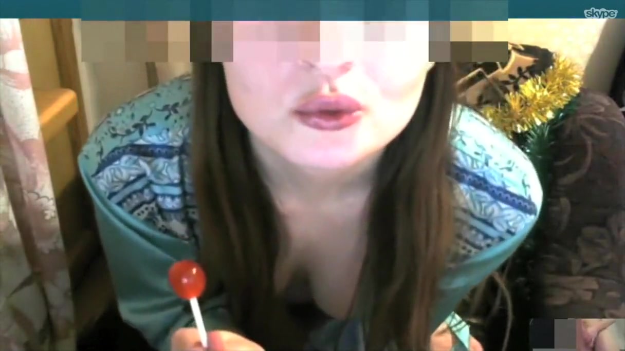 My Very Young Russian Girl Sucks Chupa Chups on Skype 3