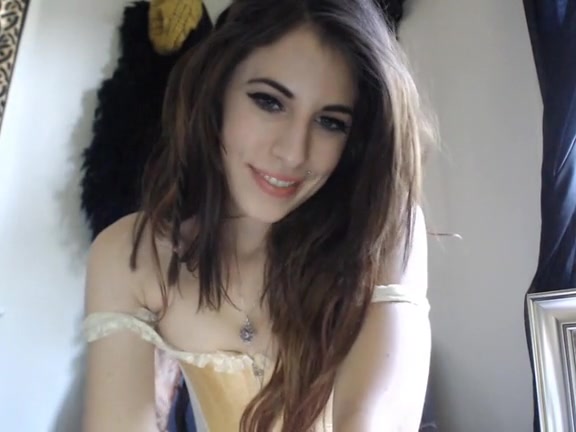 Sexy teen shows me her corset on web