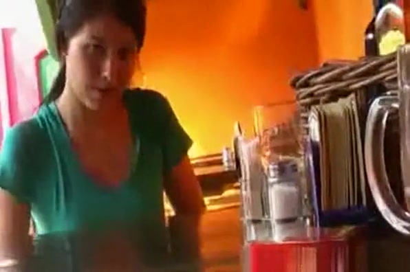 Girl Touches Herself To Orgasm In A Restaurant - Part 2