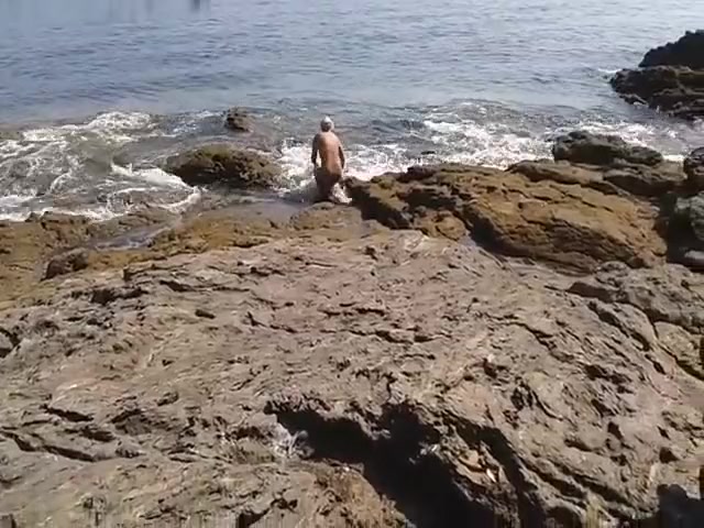 Piss In The Sea Completely Naked