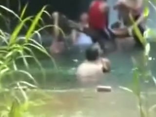 This random agreeable lady in the pond attracted everybody