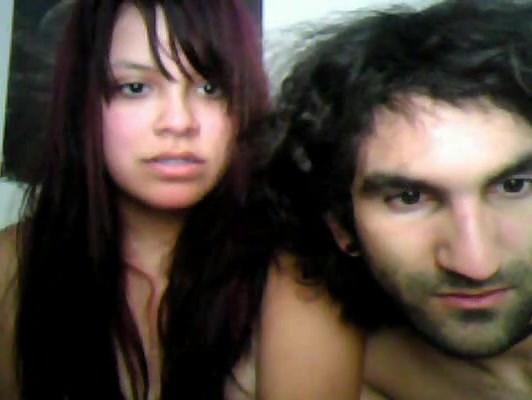 Webcam couple broadcasts hard sex