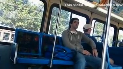 Straight Guy Jerks Off in Bus