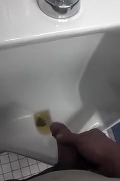 Piss and Cum in Public Urinal
