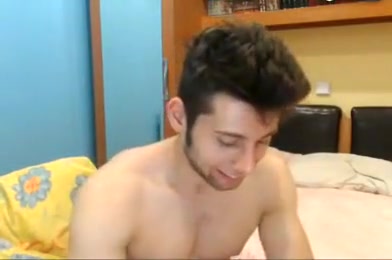 Handsome Top Romanian Boy Cums On His Hard Abs On Cam