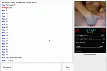Webcam girl fingering her pink bald pussy