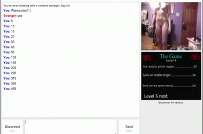Webcam girl fingering her pink bald pussy