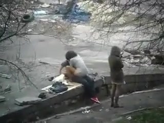 Sexually Excited pair receive filmed fucking outside in public.
