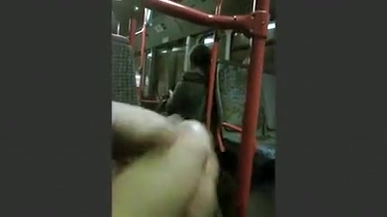 Sexually Excited guy strokes his dong on public transport.