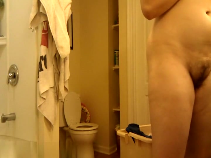 My nude GF in the bathroom