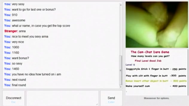 girl plays the cam-chat dare game on omegle