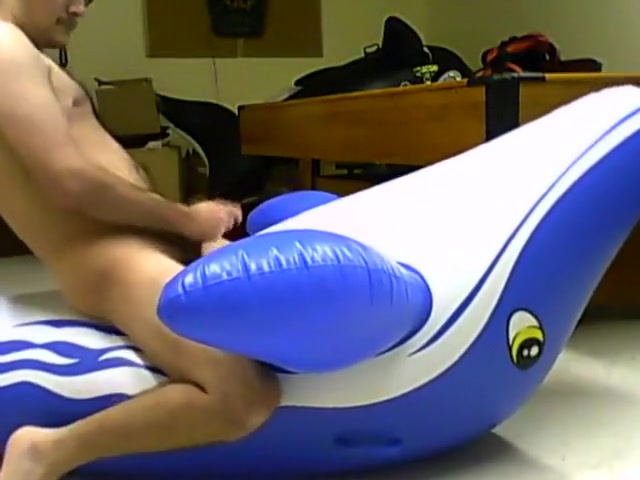 mating inflatable blue whale