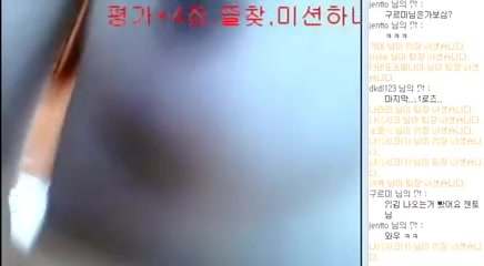 Hairy Korean teen strips on a webcam