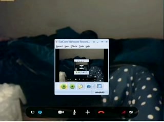 Slutty Latina girlfriend on a webcam